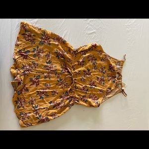 Mustard yellow romper with pockets